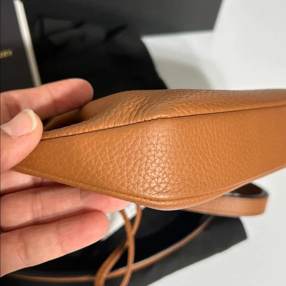 Strathberry Osette Crossbody Bag Grain Tan Pristine Minimalist - Picture 10 of 14